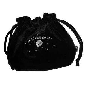 Spooky Box Club - Rest Your Bones Velvet Drawstring Bag  NWT